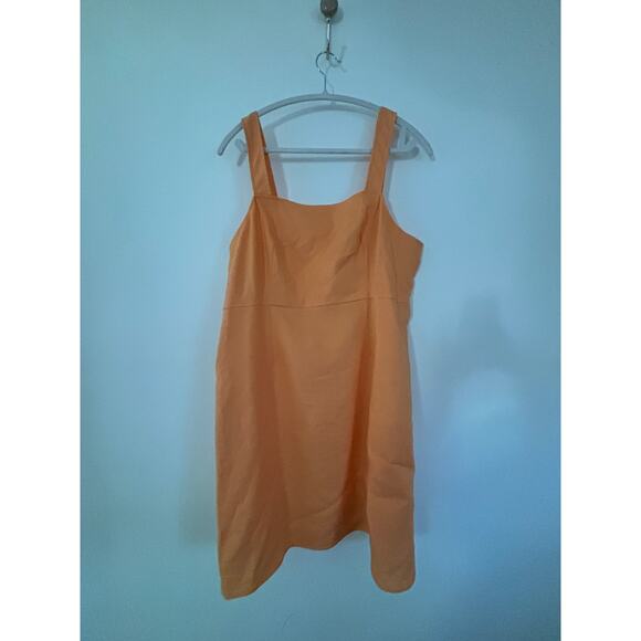 J.Crew Linen-Blend Square Neck‎ Dress – Size 14 - Picture 6 of 9